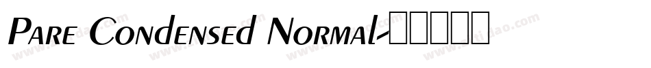 Pare Condensed Normal字体转换
